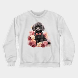 Dogs and roses on Valentine's Day Crewneck Sweatshirt